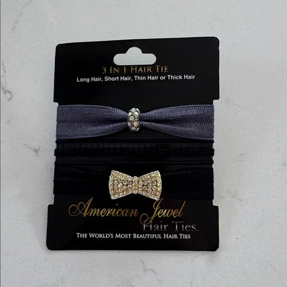 Girls Black Hair Accessories Set of 4  NWOT - Picture 4 of 5